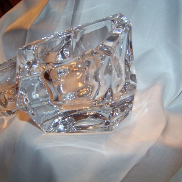 Vintage Sign Daum France Crystal Sculpture Bowl Trinket Holder or Display Piece - Picture 12 of 16